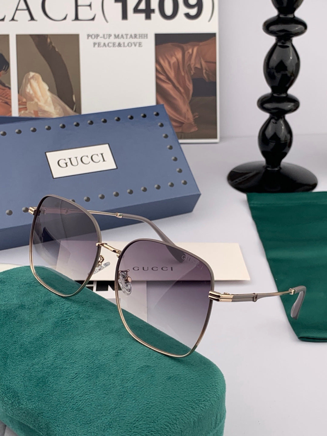 Gucci G2322 Polarized Round Red Lens Sunglasses for Men & Women - 357821 - detail image 2