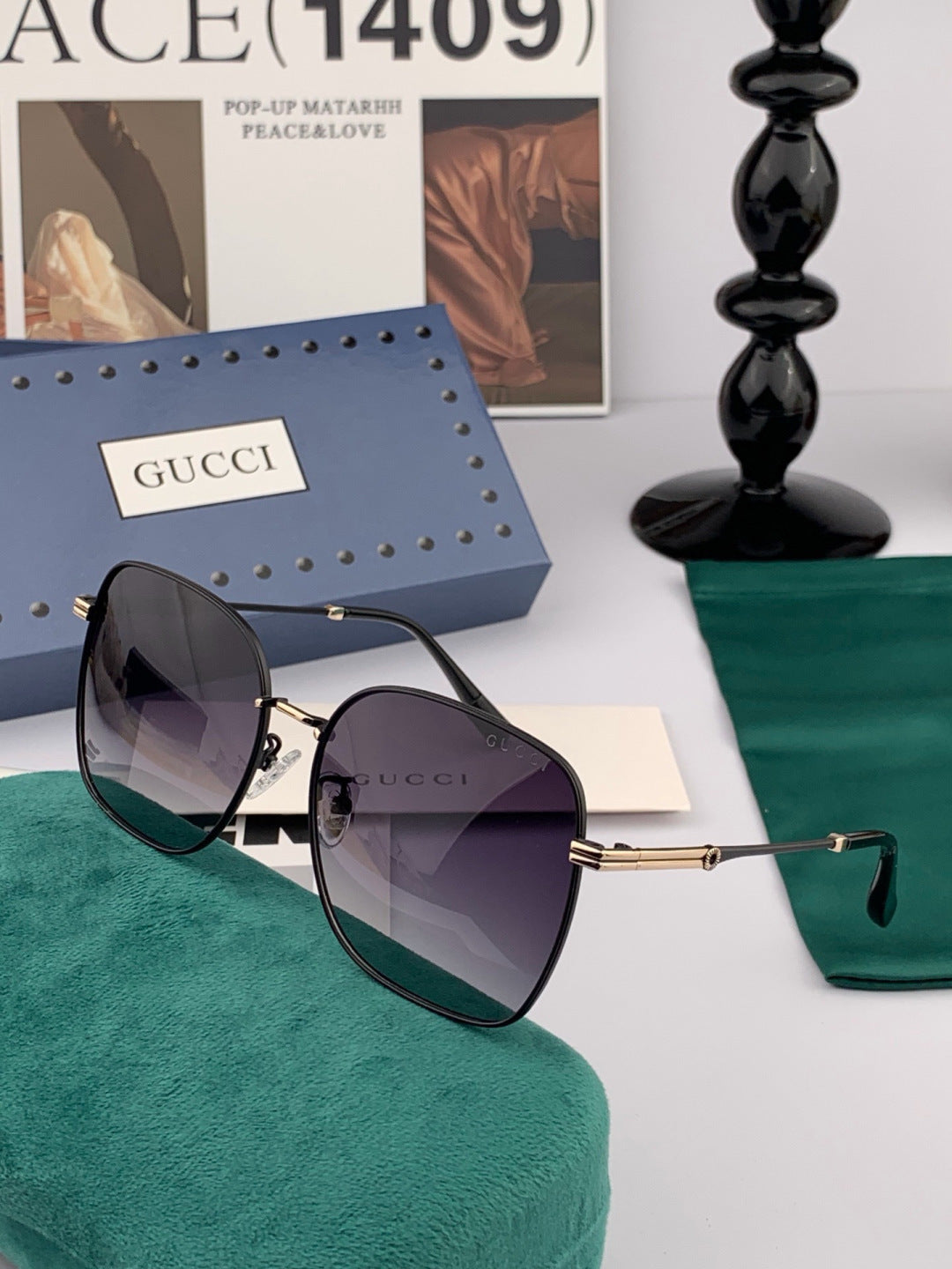 Gucci G2322 Polarized Round Red Lens Sunglasses for Men & Women - 357821 - detail image 4