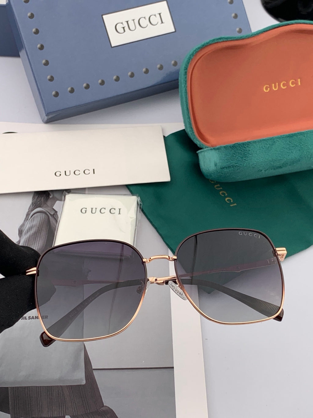 Gucci G2322 Polarized Round Red Lens Sunglasses for Men & Women - 357822 - detail image 5