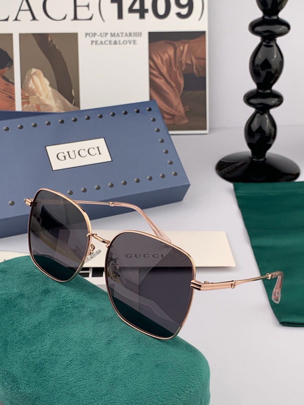 Gucci G2322 Polarized Round Red Lens Sunglasses for Men & Women - 357821 - detail image 5