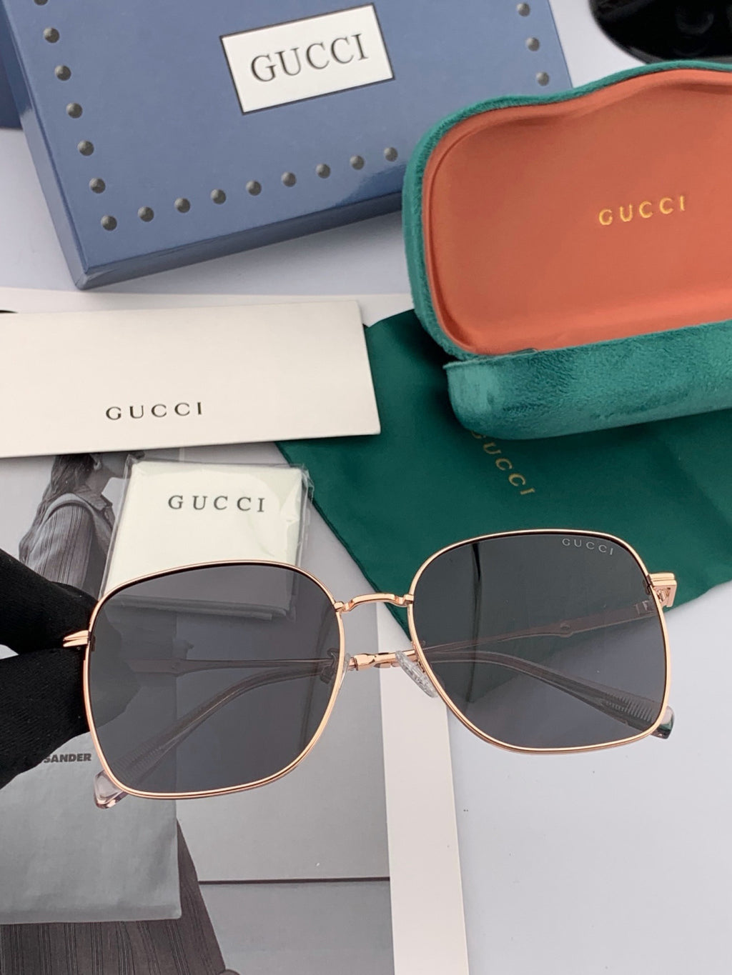 Gucci G2322 Polarized Round Red Lens Sunglasses for Men & Women - 357822 - detail image 3