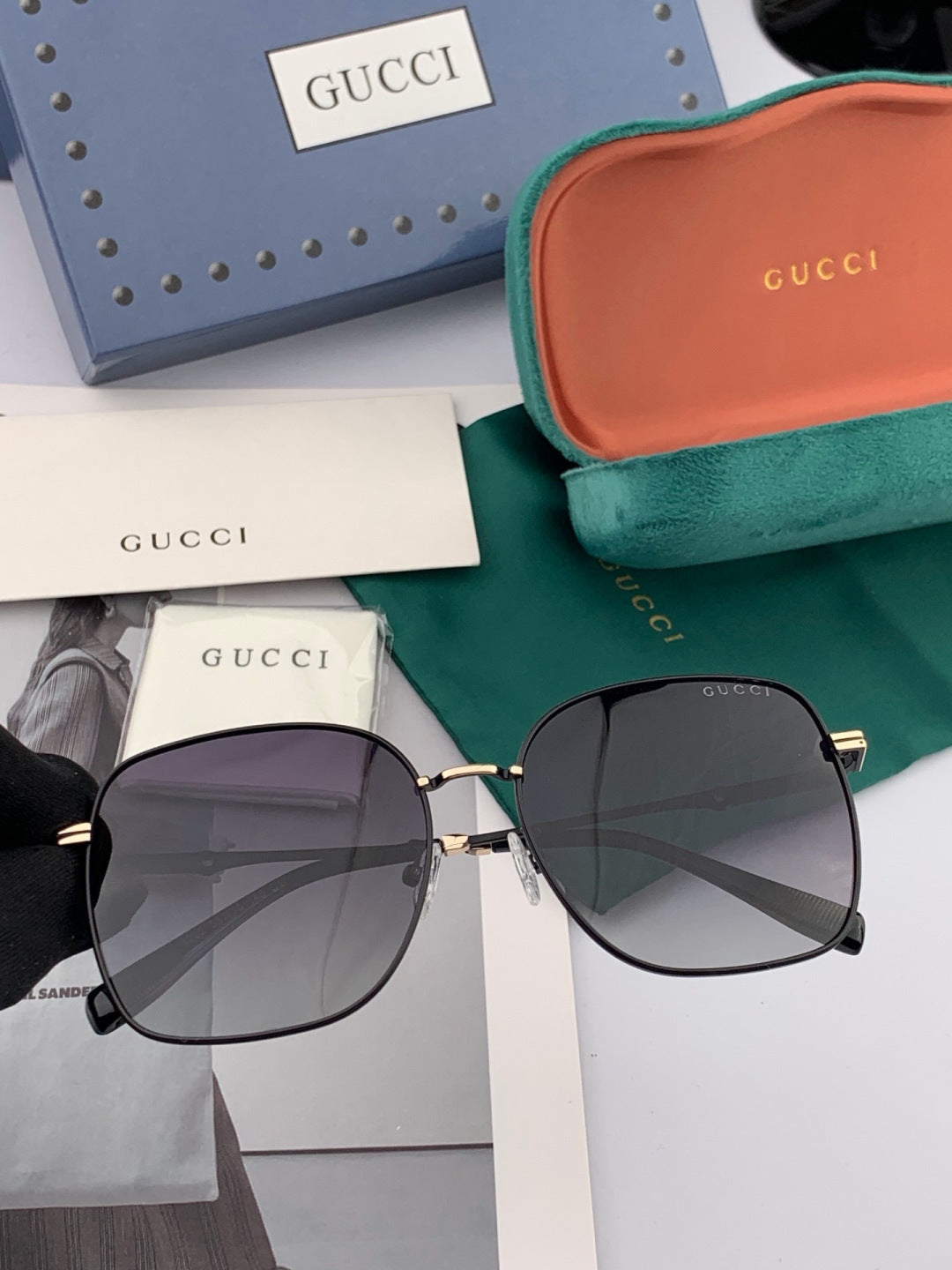 Gucci G2322 Polarized Round Red Lens Sunglasses for Men & Women - 357822 - detail image 4