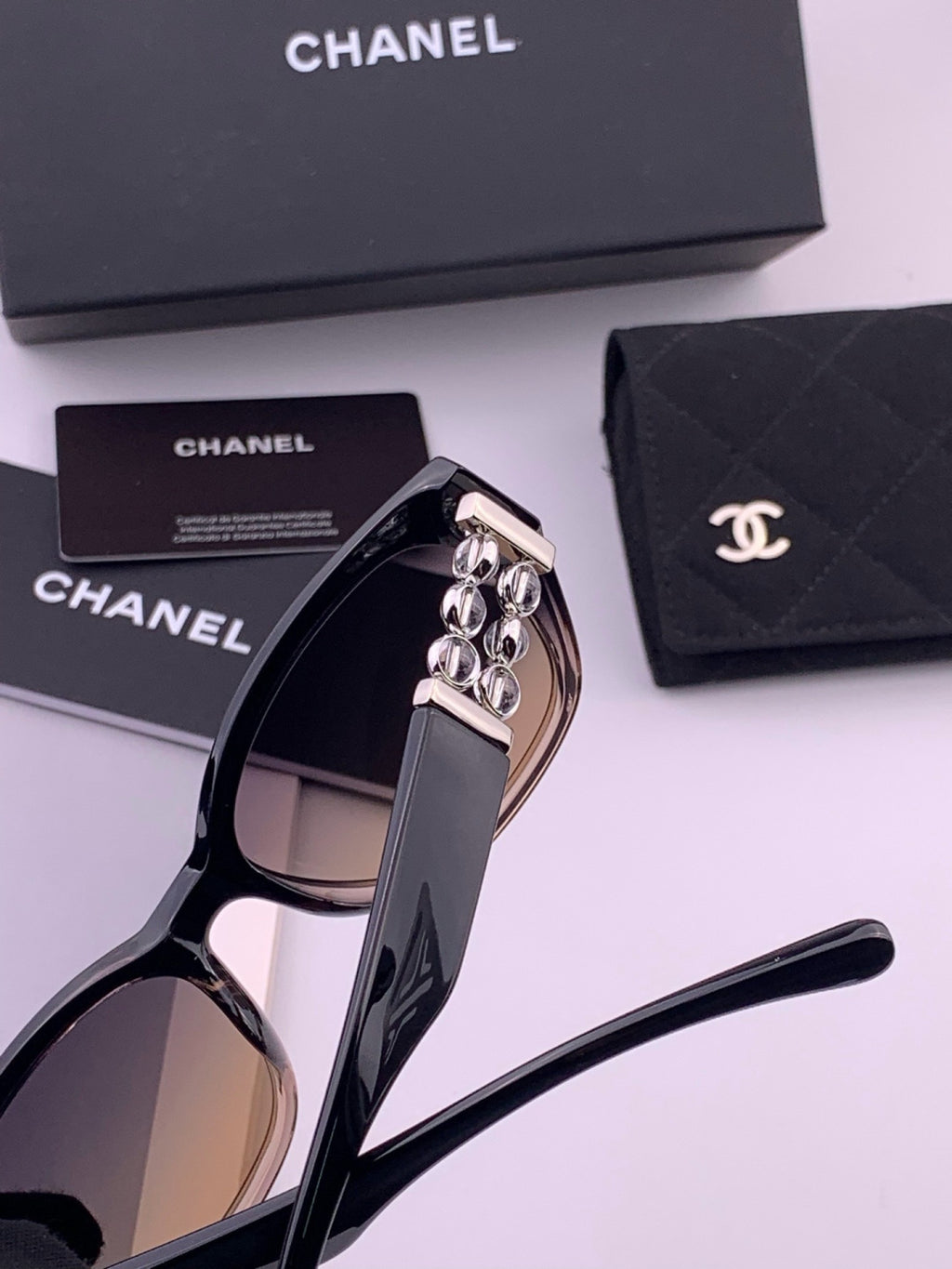 Chanel CH8754 Polarized Fashion Black Lens Sunglasses for Men & Women - 358054 - detail image 5