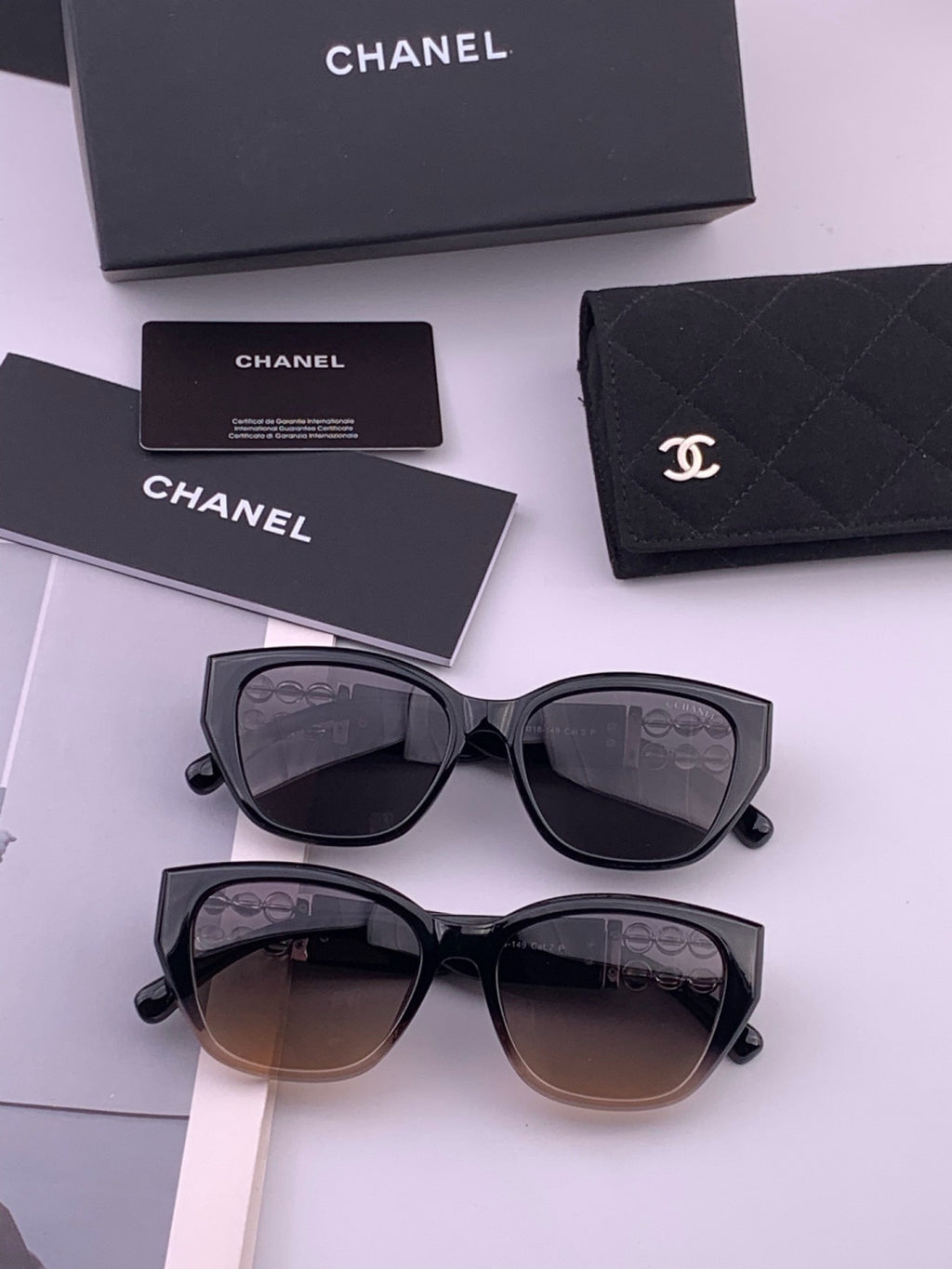 Chanel CH8754 Polarized Fashion Black Lens Sunglasses for Men & Women - 358054 - detail image 8