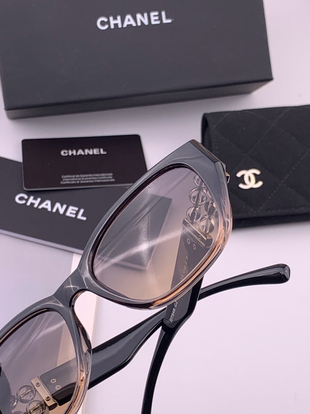 Chanel CH8754 Polarized Fashion Black Lens Sunglasses for Men & Women - 358054 - detail image 7