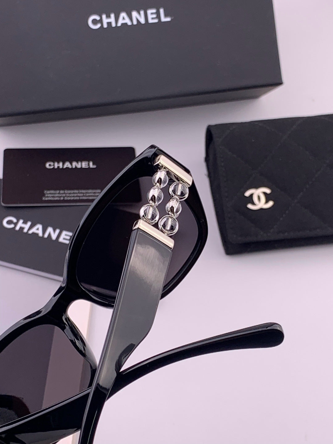 Chanel CH8754 Polarized Fashion Black Lens Sunglasses for Men & Women - 358055 - detail image 5