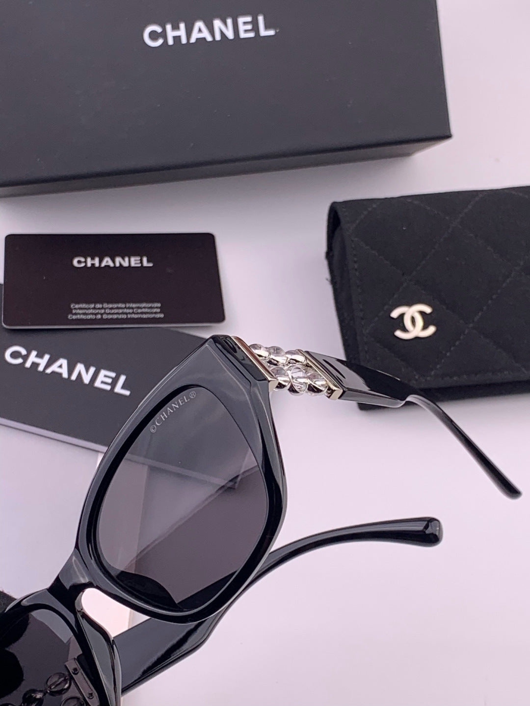 Chanel CH8754 Polarized Fashion Black Lens Sunglasses for Men & Women - 358055 - detail image 3