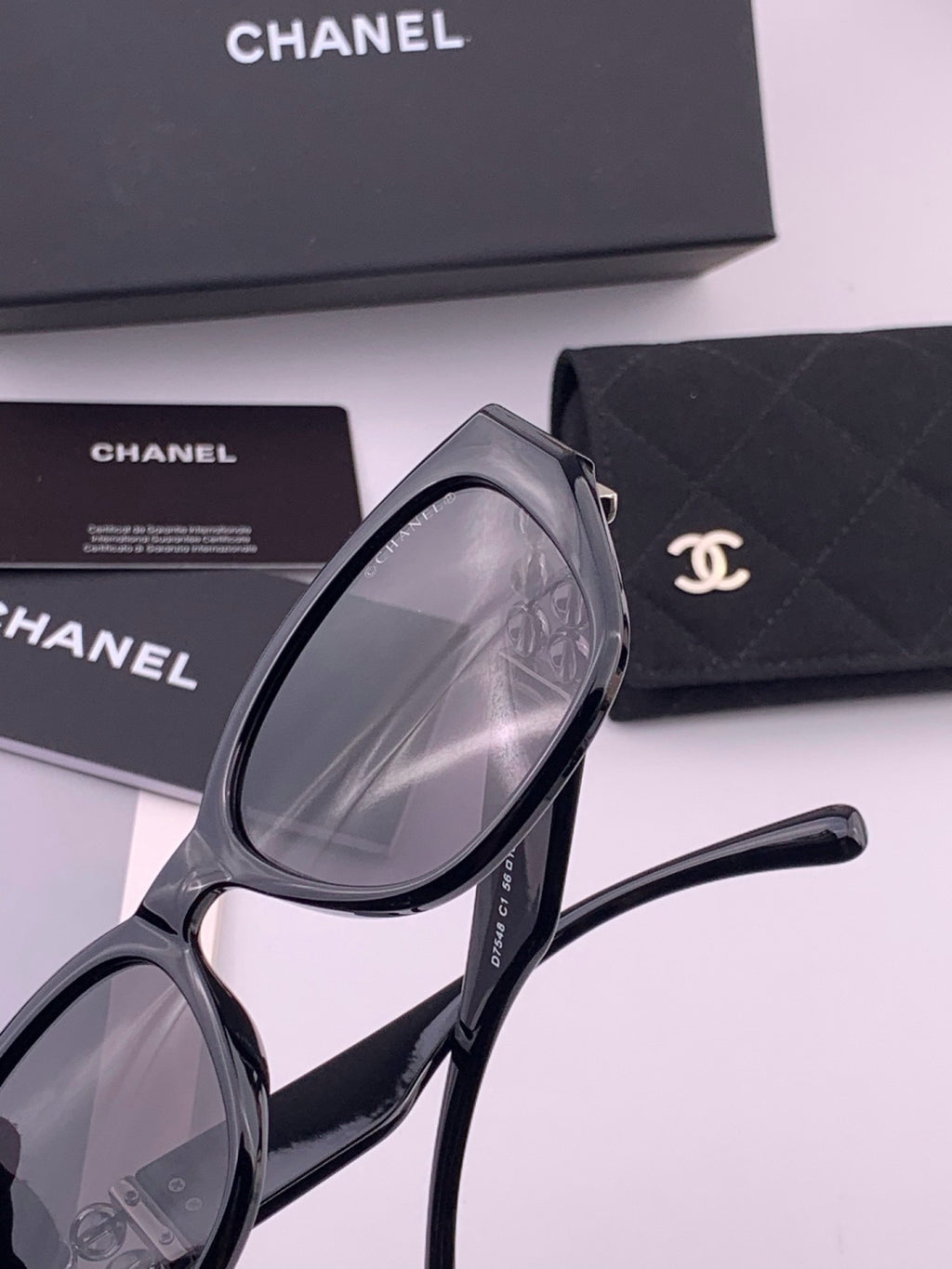 Chanel CH8754 Polarized Fashion Black Lens Sunglasses for Men & Women - 358055 - detail image 6