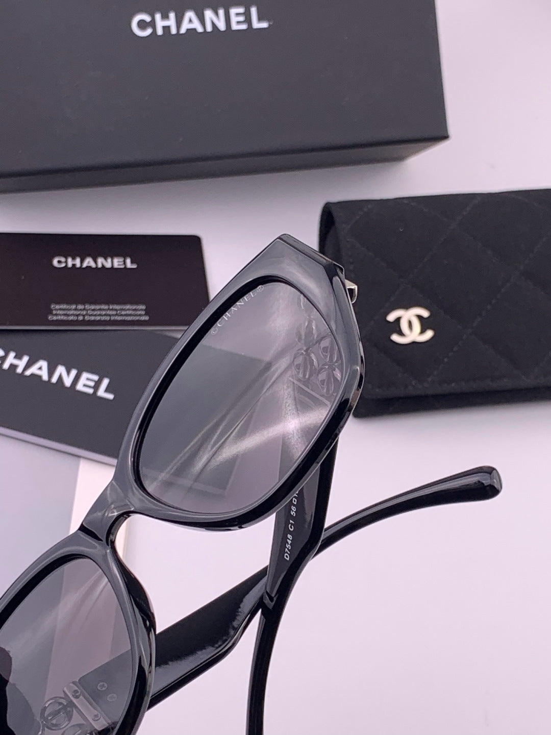 Chanel CH8754 Polarized Fashion Black Lens Sunglasses for Men & Women - 358055 - detail image 6