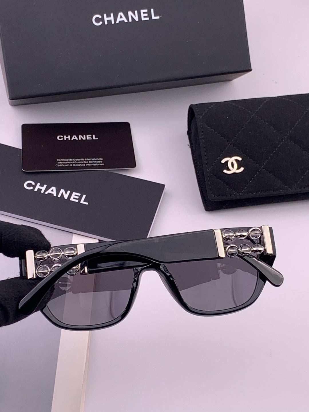 Chanel CH8754 Polarized Fashion Black Lens Sunglasses for Men & Women - 358055 - detail image 4