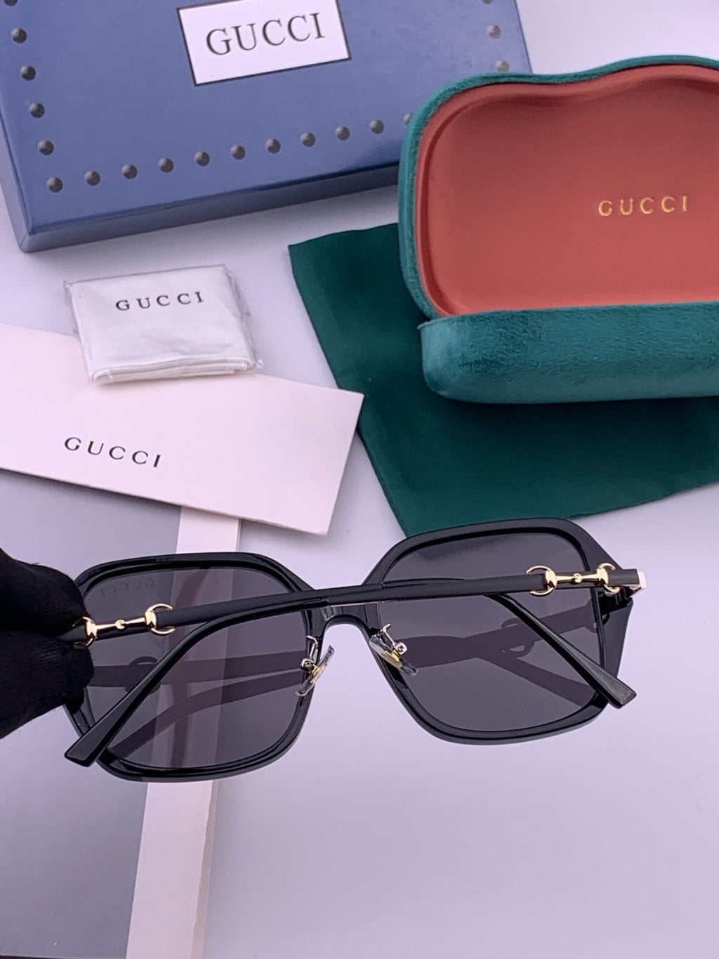 Gucci G9912 Round Black Lens Sunglasses for Men & Women - 357824 - detail image 3