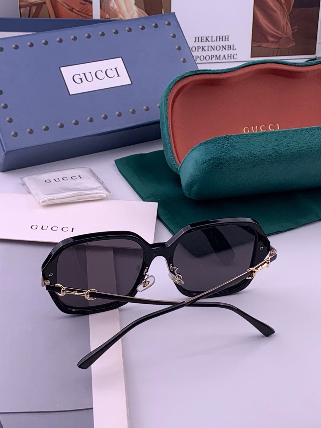 Gucci G9912 Round Black Lens Sunglasses for Men & Women - 357824 - detail image 6