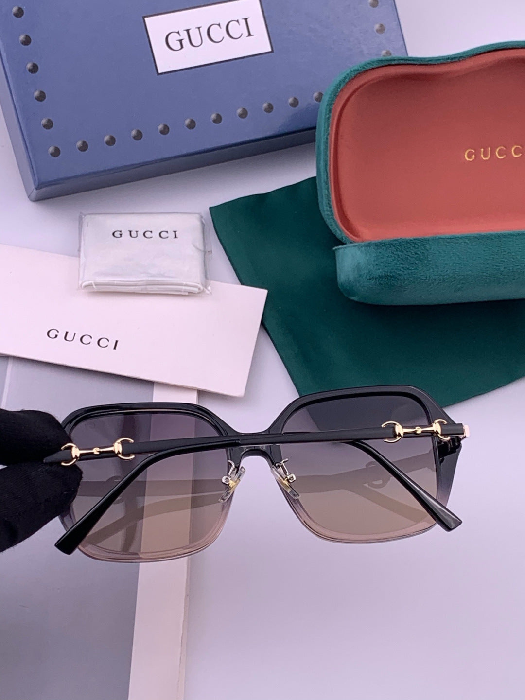 Gucci G9912 Round Black Lens Sunglasses for Men & Women - 357825 - detail image 5