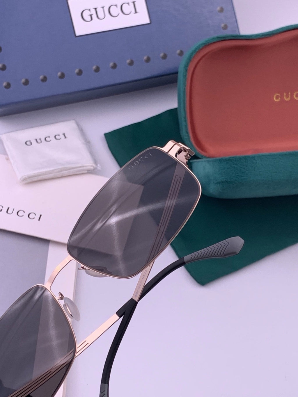 Gucci G4805 Polarized Aviator Black Lens Sunglasses for Men - 357827 - detail image 3