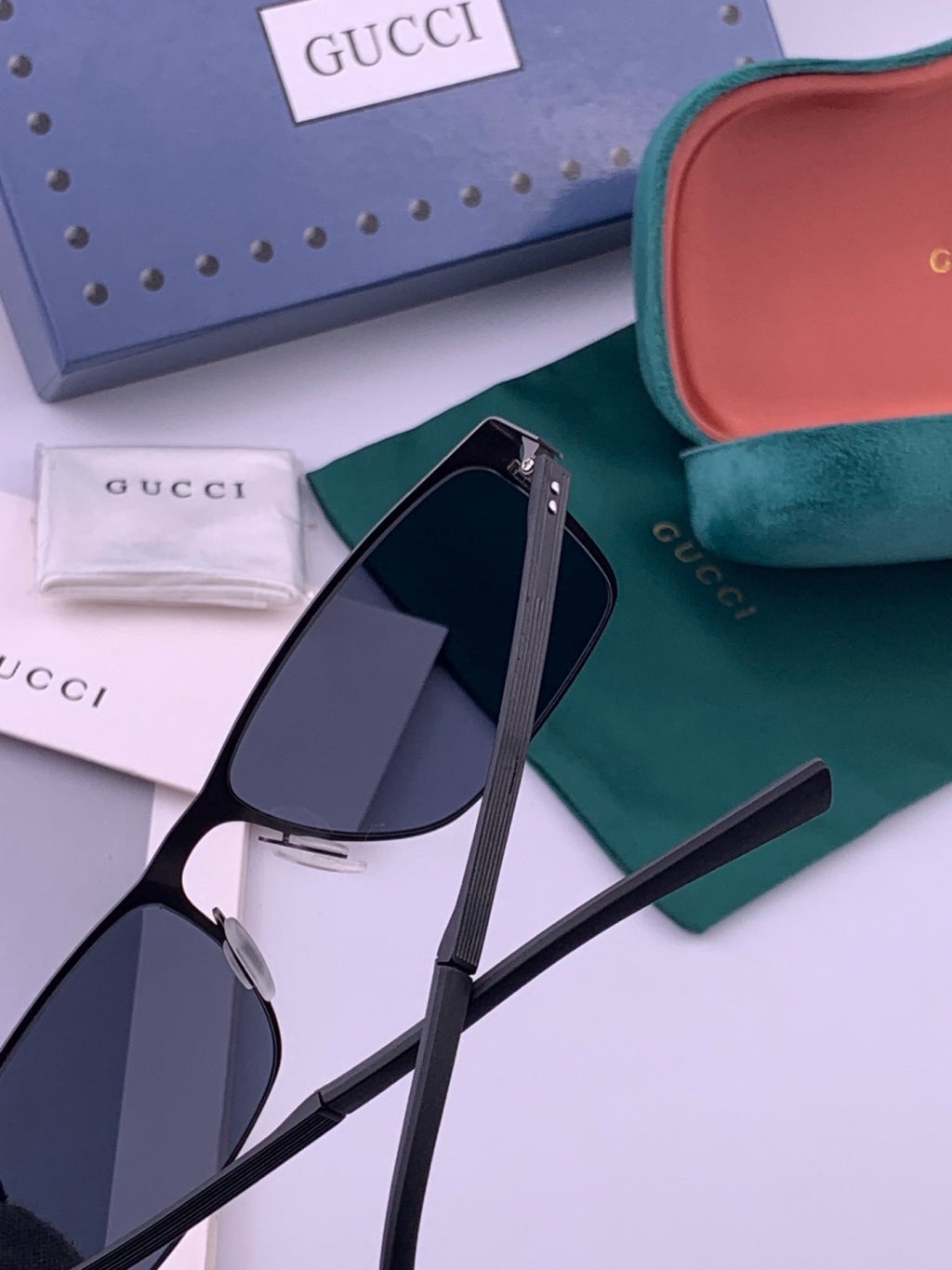 Gucci G2711 Polarized Aviator Gold Lens Sunglasses for Men - detail image 5