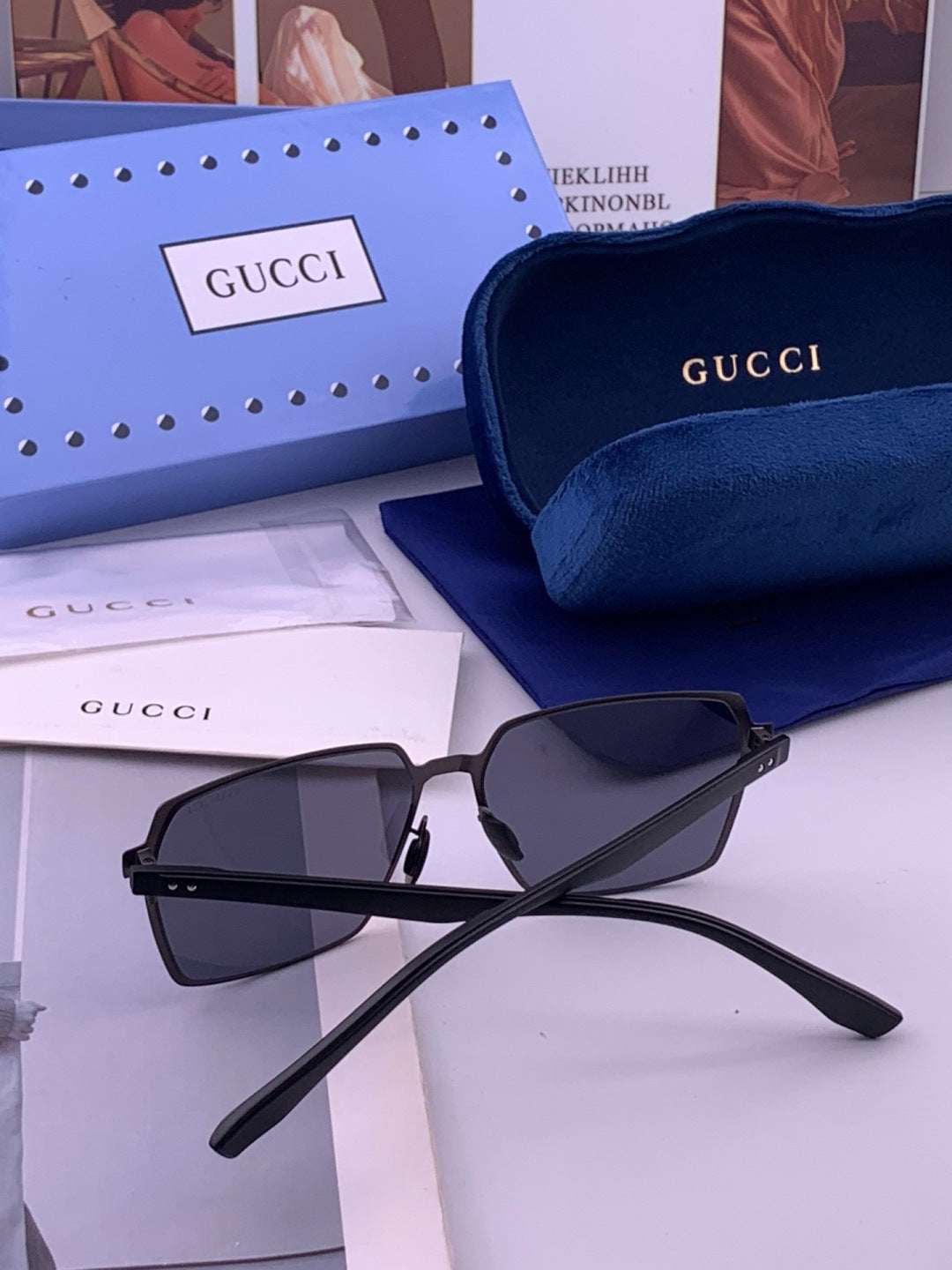 Gucci G5226 Fashion Gold Lens Sunglasses for Men & Women - 357836 - detail image 5