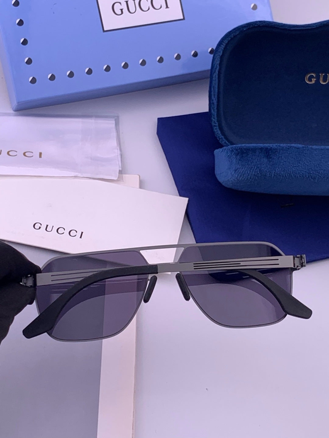 Gucci G0862 Fashion Gold Lens Sunglasses for Men & Women - 357837 - detail image 6