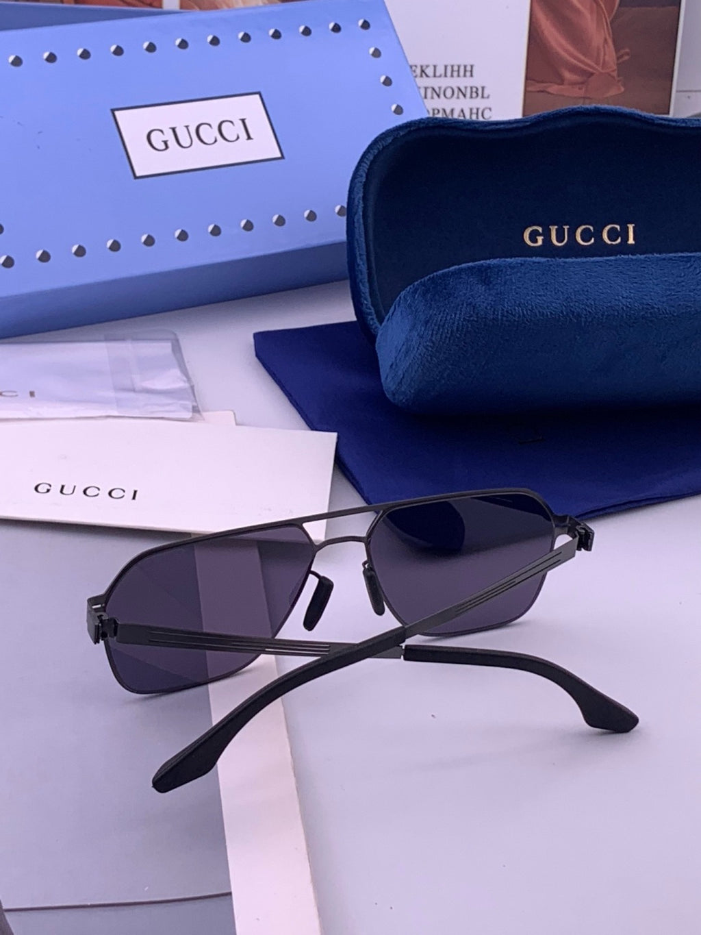 Gucci G0862 Fashion Gold Lens Sunglasses for Men & Women - 357837 - detail image 7