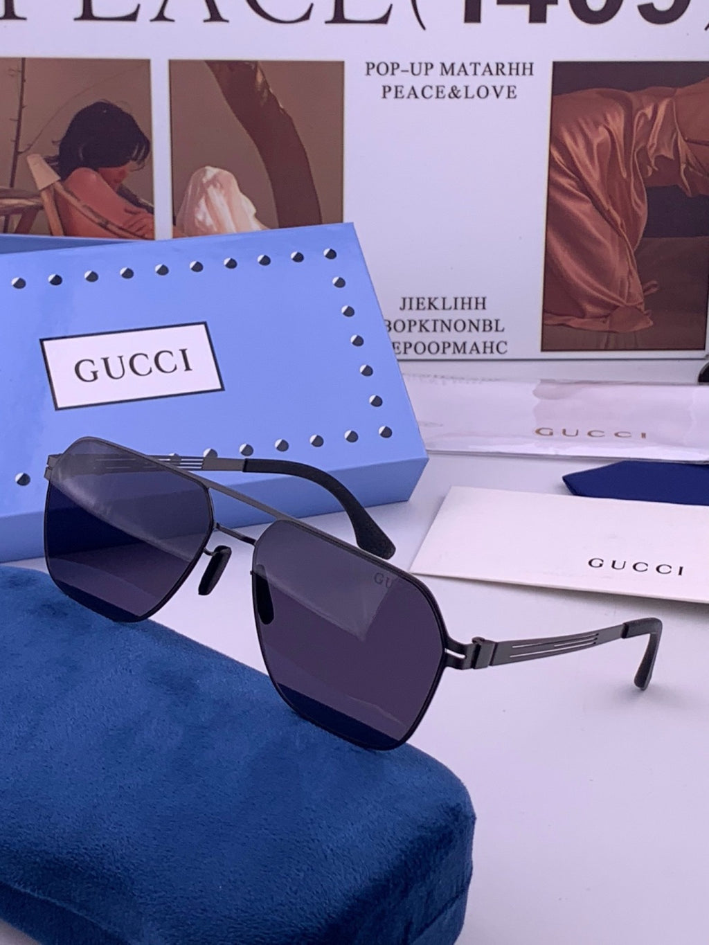 Gucci G0862 Fashion Gold Lens Sunglasses for Men & Women - 357837 - detail image 2