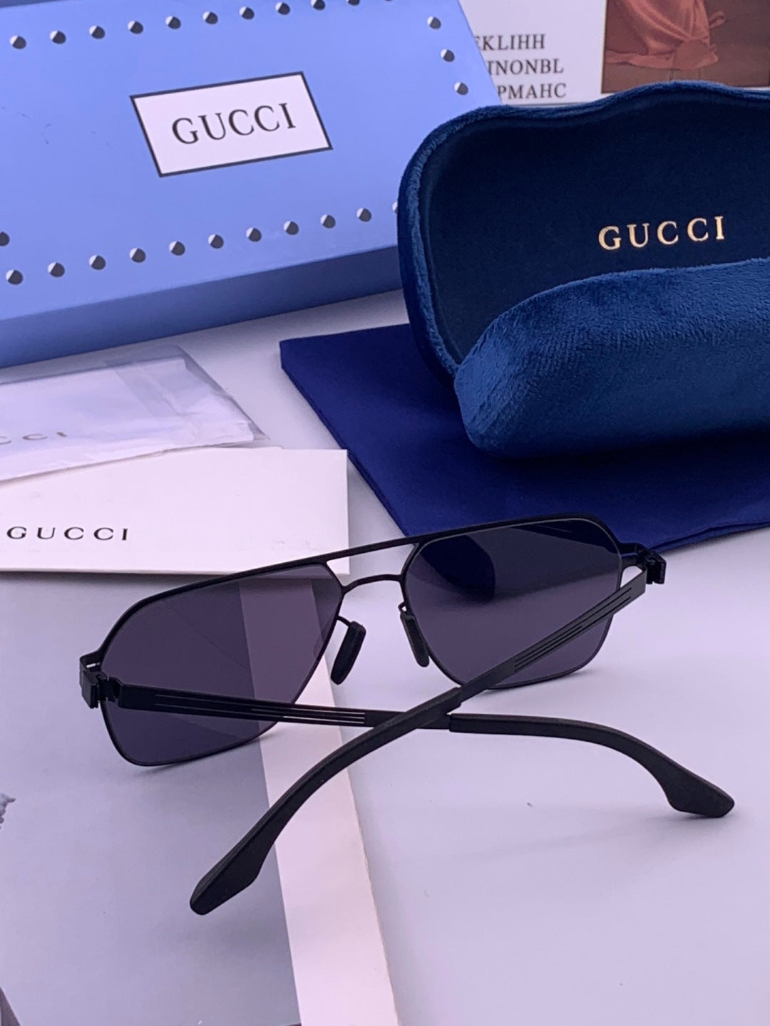 Gucci G0862 Fashion Gold Lens Sunglasses for Men & Women - 357838 - detail image 7