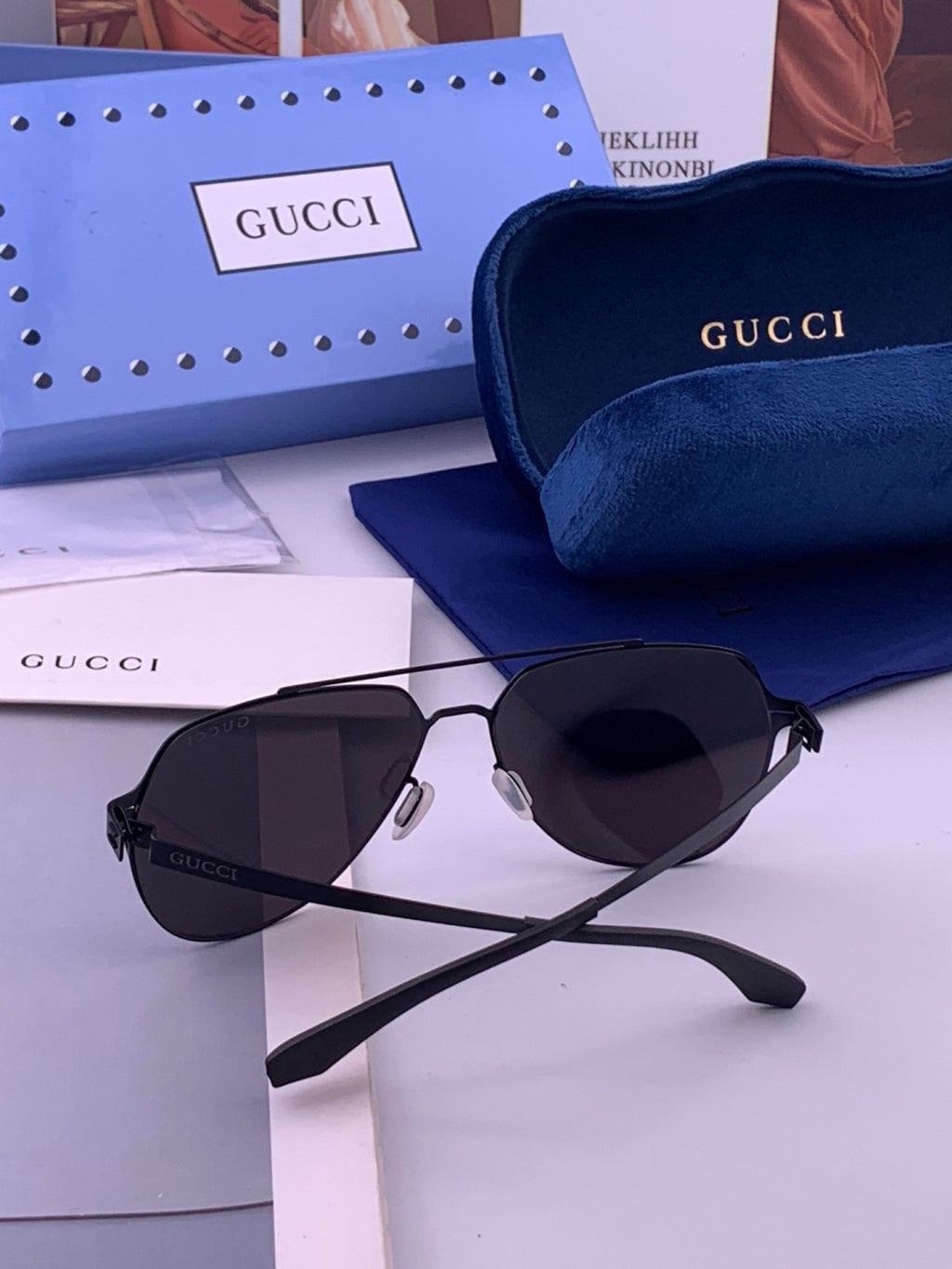 Gucci G3501 Fashion Gold Lens Sunglasses for Men & Women - 357839 - detail image 6