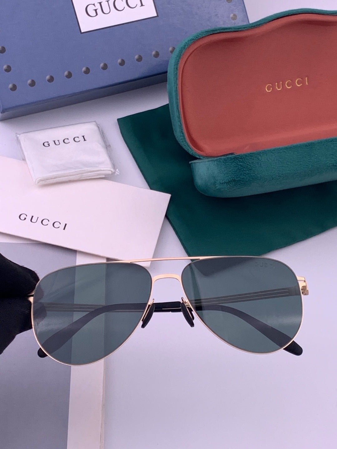 Gucci G1381 Fashion Gold Lens Sunglasses for Men & Women - 357842