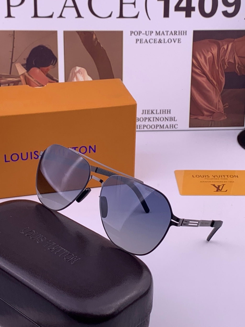 Louis Vuitton L18 Fashion Gold Lens Sunglasses for Men & Women - 357637 - detail image 2