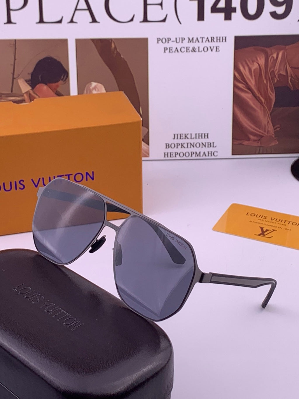 Louis Vuitton L116 Fashion Black Lens Sunglasses for Men & Women - 357642 - detail image 2