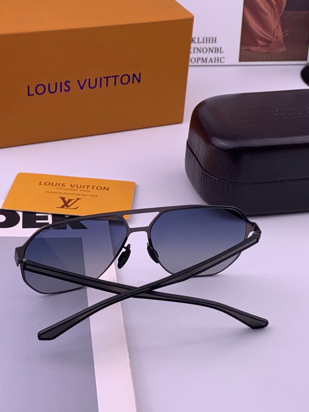 Louis Vuitton L116 Fashion Black Lens Sunglasses for Men & Women - 357643 - detail image 5