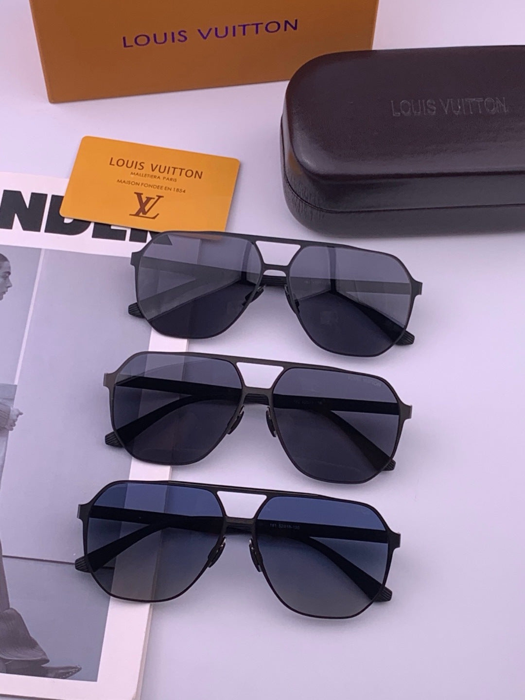 Louis Vuitton L116 Fashion Black Lens Sunglasses for Men & Women - 357643 - detail image 7