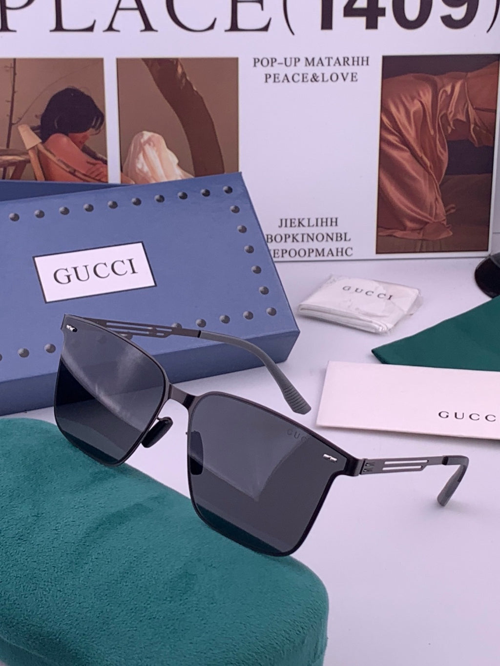 Gucci G176 Polarized Aviator Gold Lens Sunglasses for Men - 357844 - detail image 2