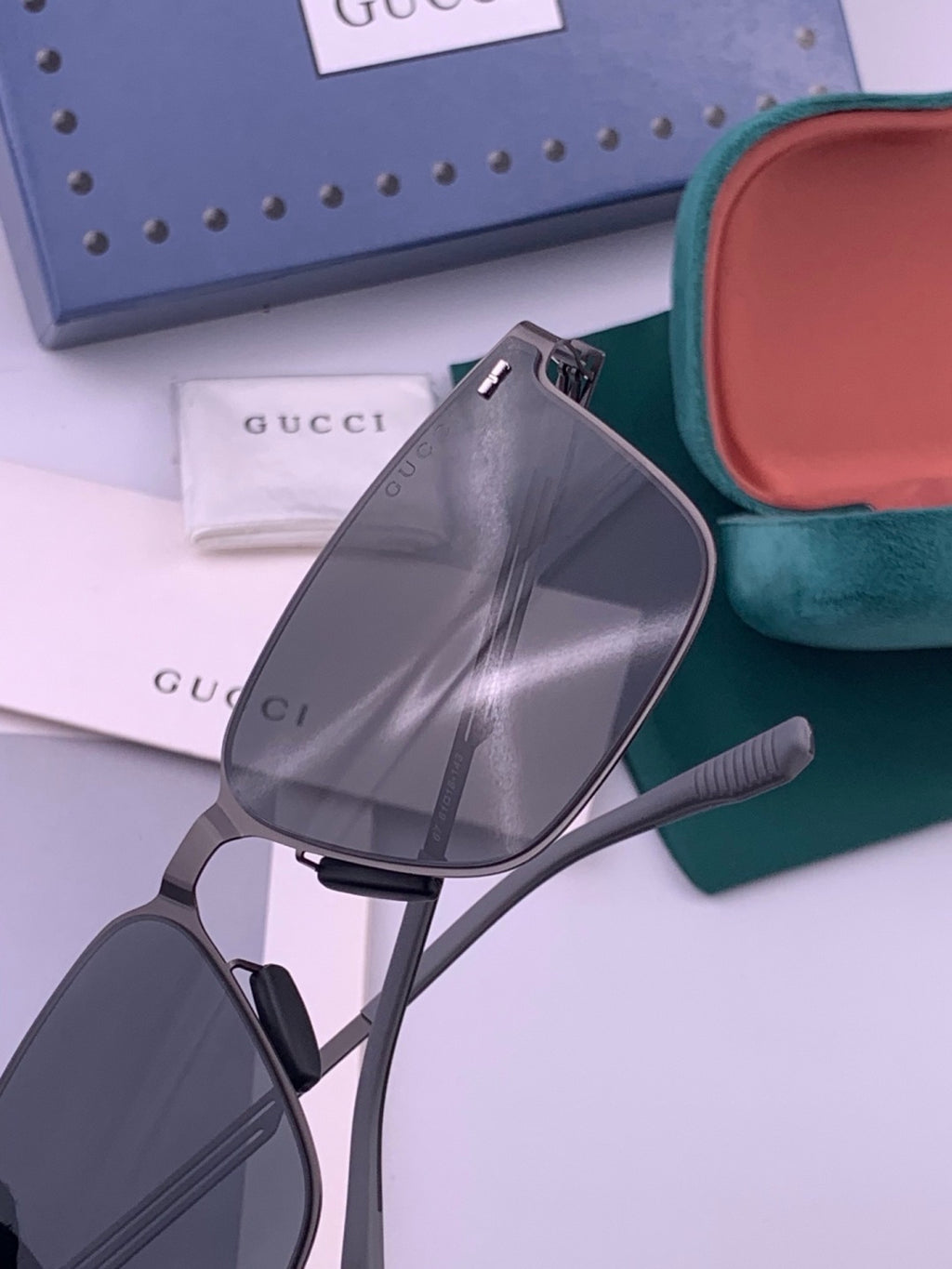 Gucci G176 Polarized Aviator Gold Lens Sunglasses for Men - 357844 - detail image 4