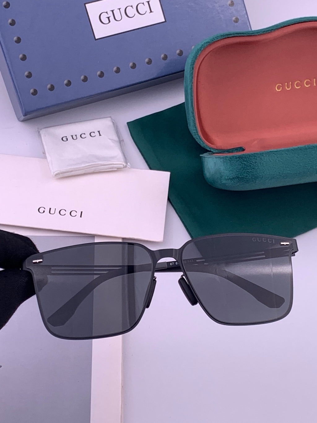 Gucci G176 Polarized Aviator Gold Lens Sunglasses for Men