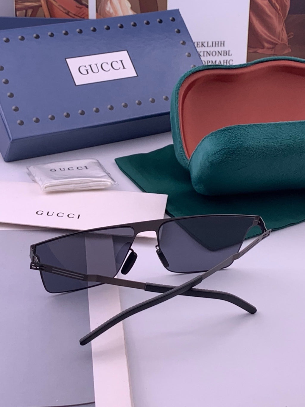 Gucci G188 Fashion Brown Lens Sunglasses for Men & Women - detail image 6