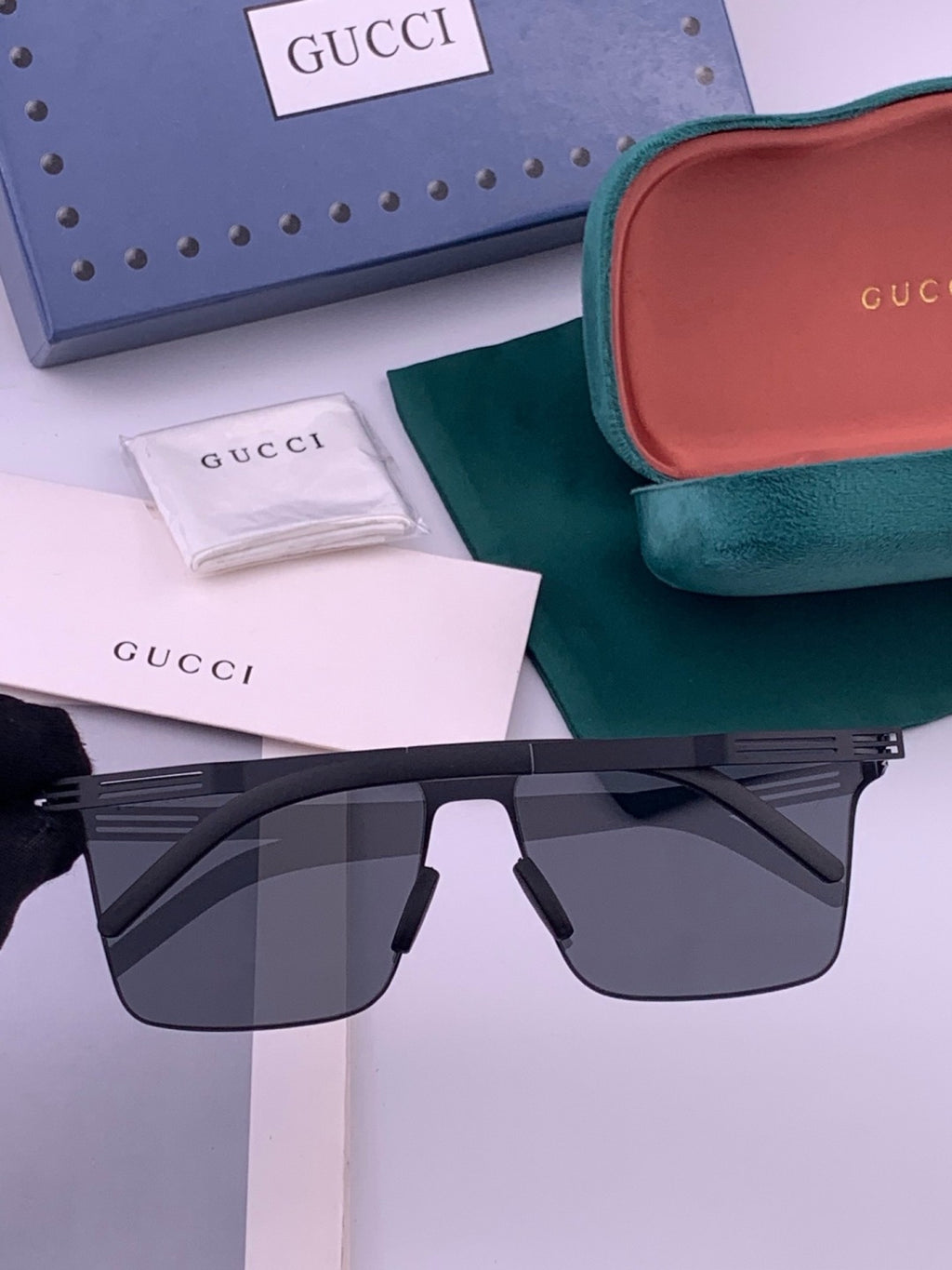 Gucci G188 Fashion Black Lens Sunglasses for Men & Women - detail image 6