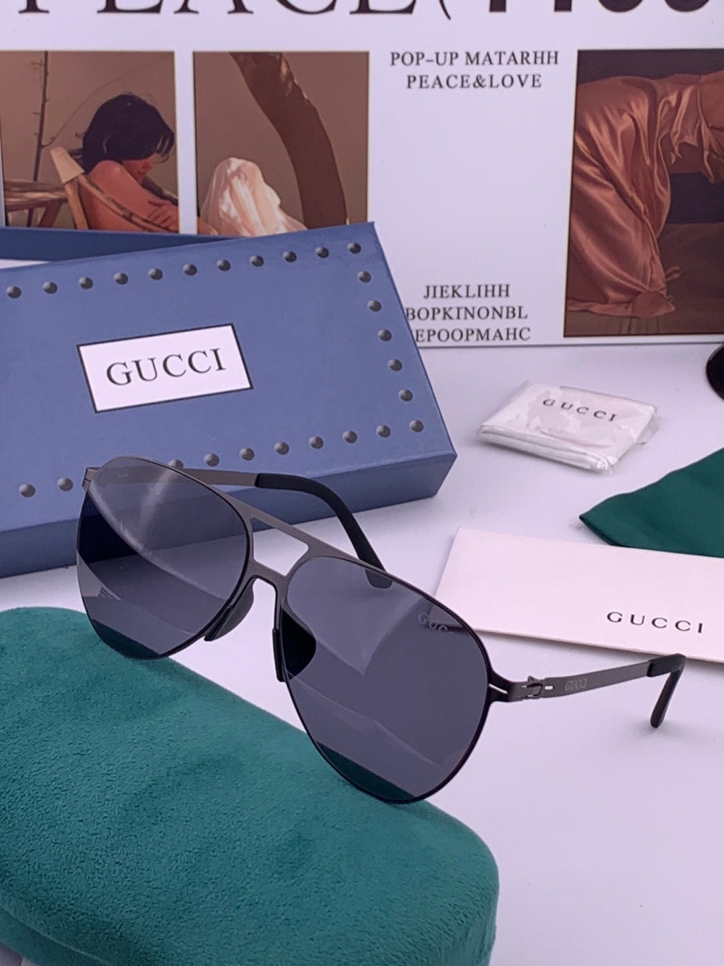 Gucci G5731 Fashion Gold Lens Sunglasses for Men & Women - detail image 2