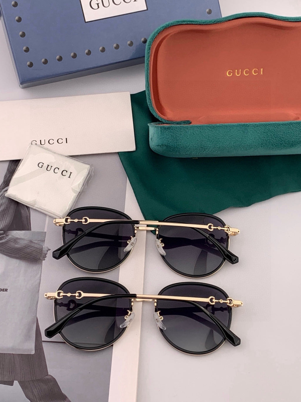 Gucci G2211 Round Red Lens Sunglasses for Men & Women - 357800 - detail image 5