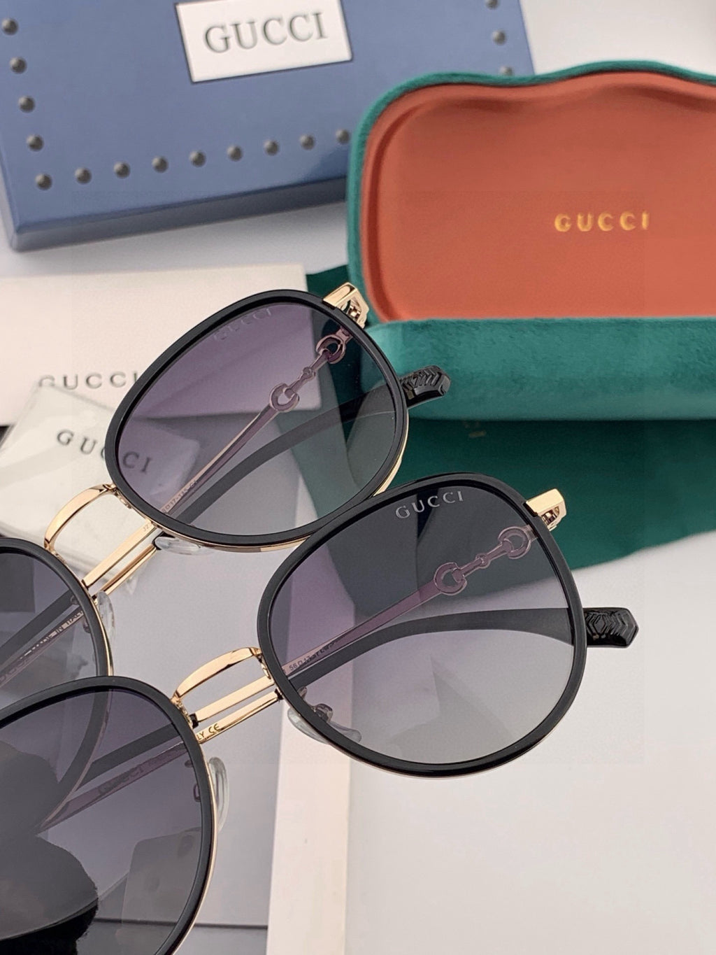 Gucci G2211 Round Red Lens Sunglasses for Men & Women - 357800 - detail image 4