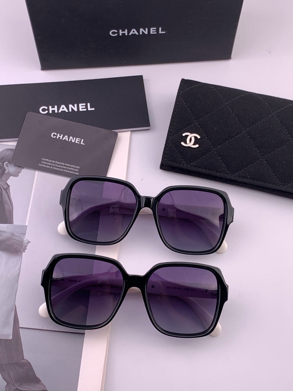 Chanel CH9250 Polarized Square Brown Lens Sunglasses for Women - 358049 - detail image 6