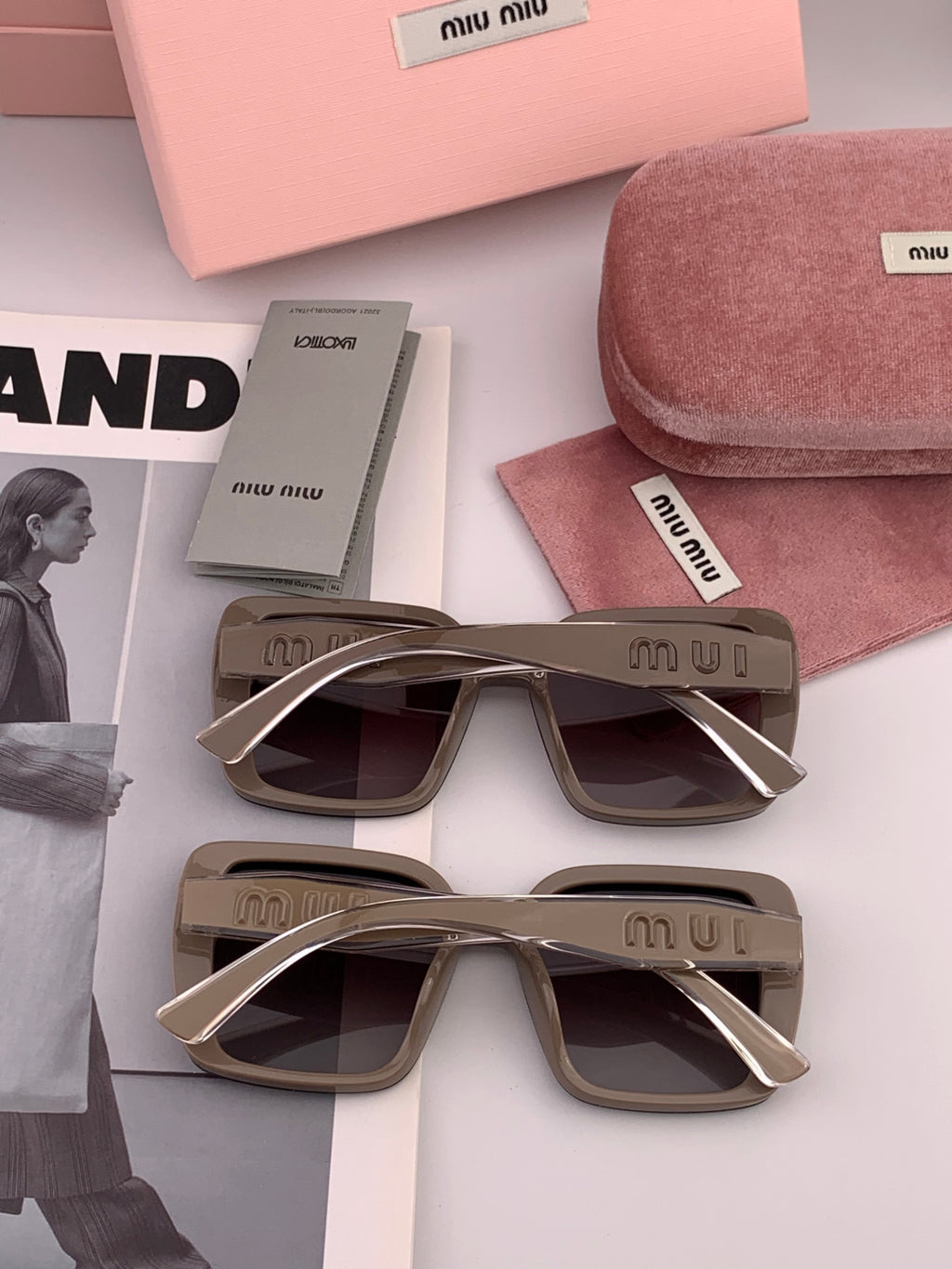 Miu Miu M5550 Fashion Black Lens Sunglasses for Men & Women - 358736 - detail image 7