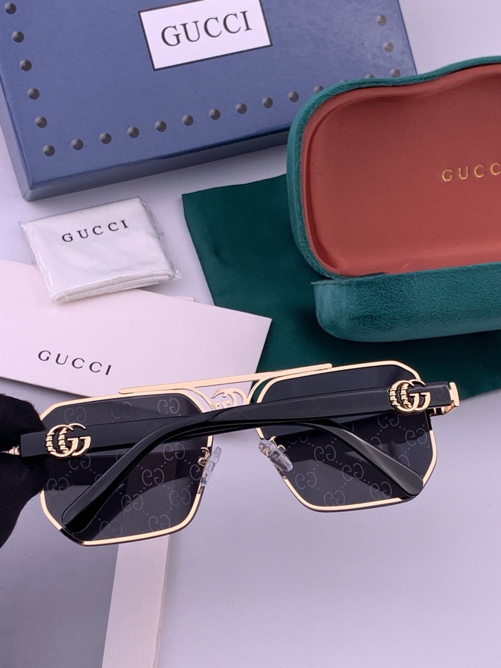 Gucci G21746 Aviator Black Lens Sunglasses for Men & Women - 357802 - detail image 5