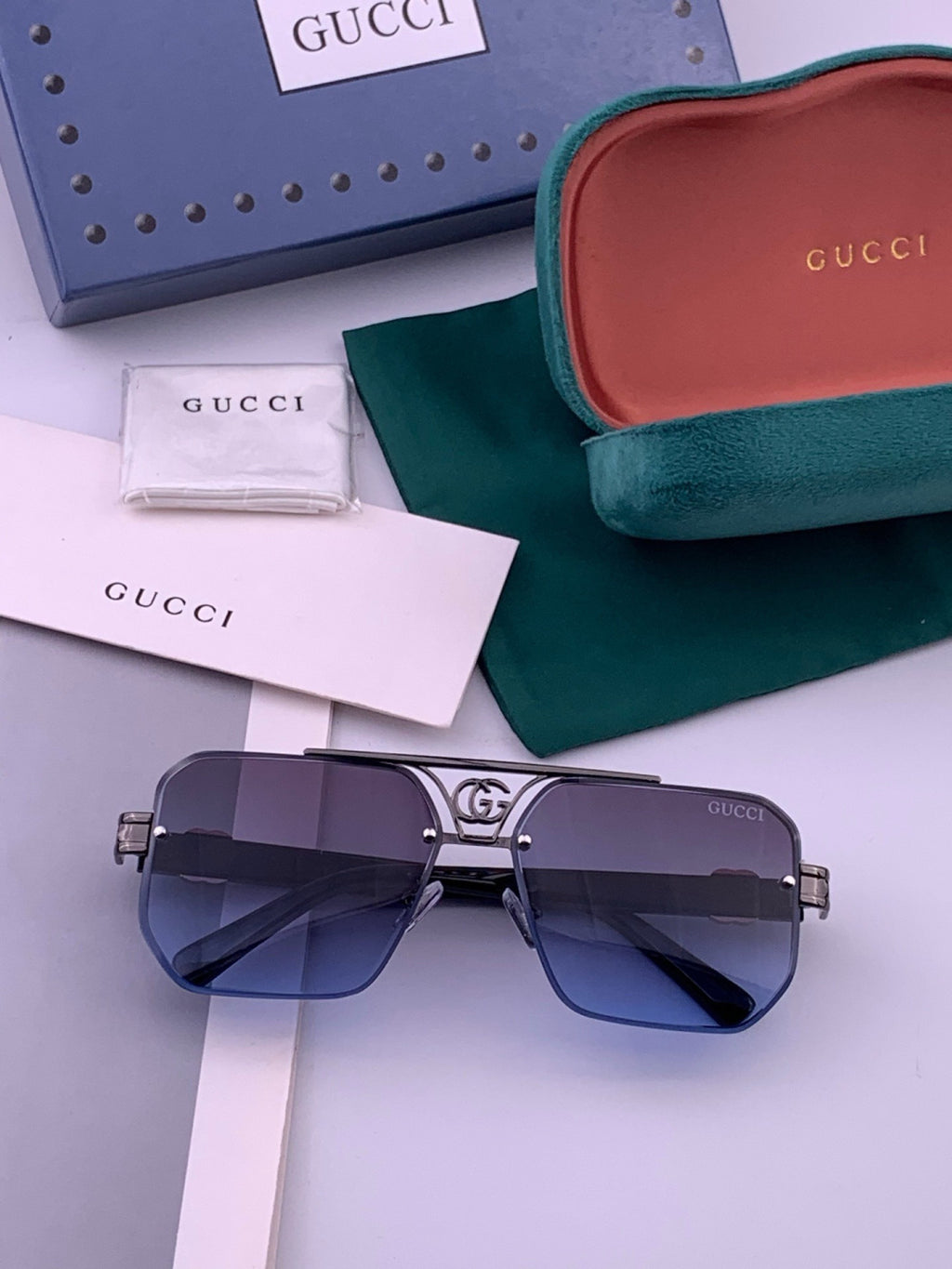 Gucci G21746 Aviator Black Lens Sunglasses for Men & Women - 357803 - detail image 5