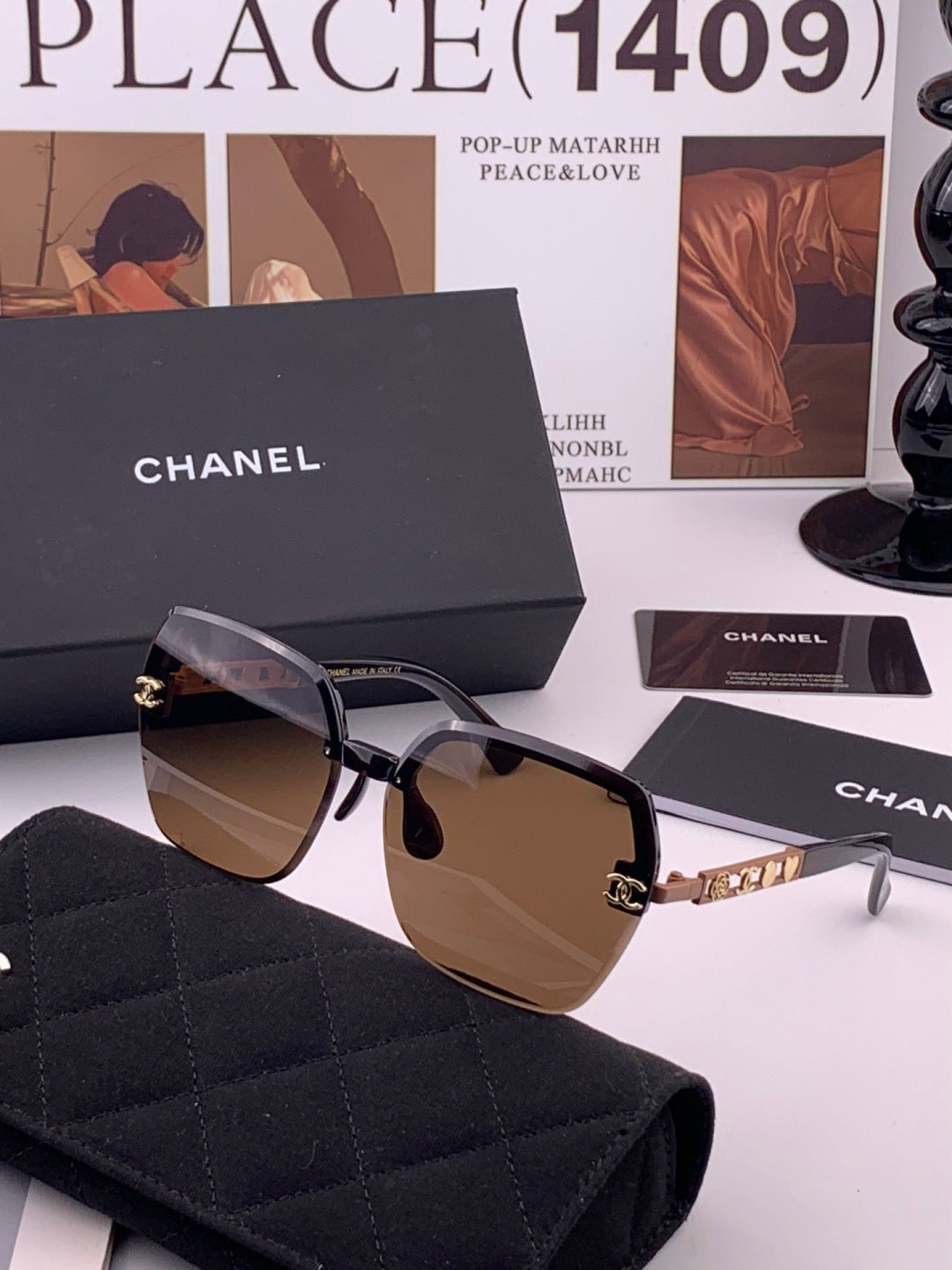 Chanel CH67000 Fashion Black Lens Sunglasses for Men & Women - 358052 - detail image 3