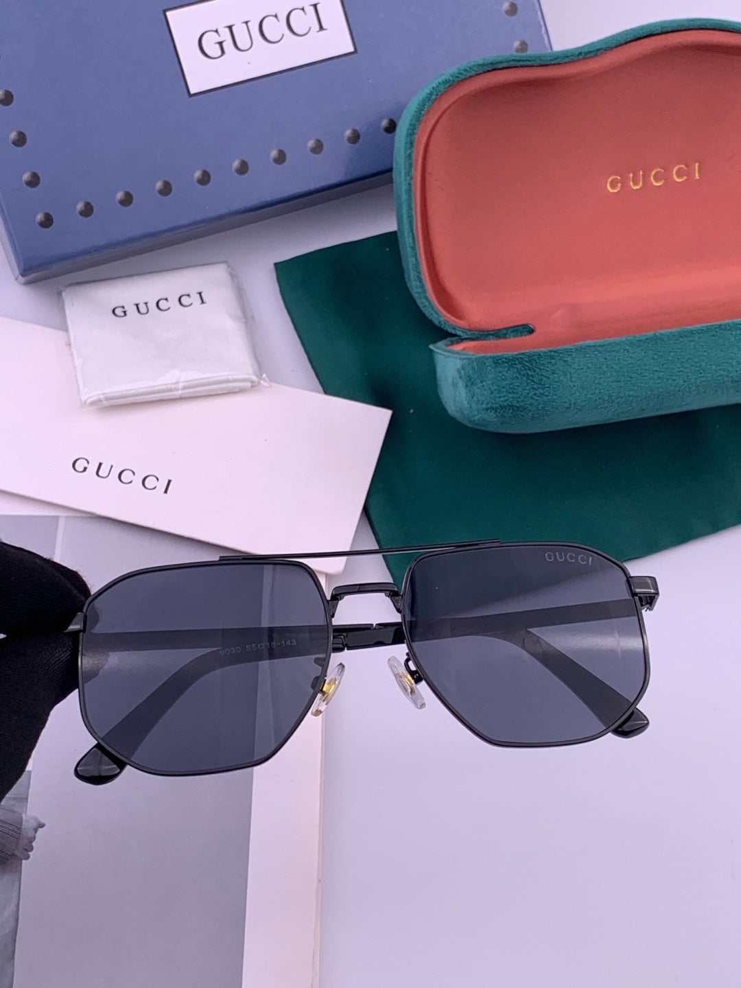 Gucci G0903 Aviator Orange Lens Sunglasses for Men & Women
