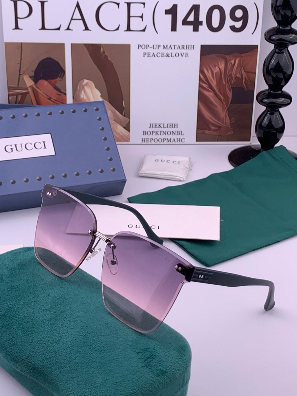 Gucci G4279 Square Brown Lens Sunglasses for Men & Women - 357806 - detail image 2