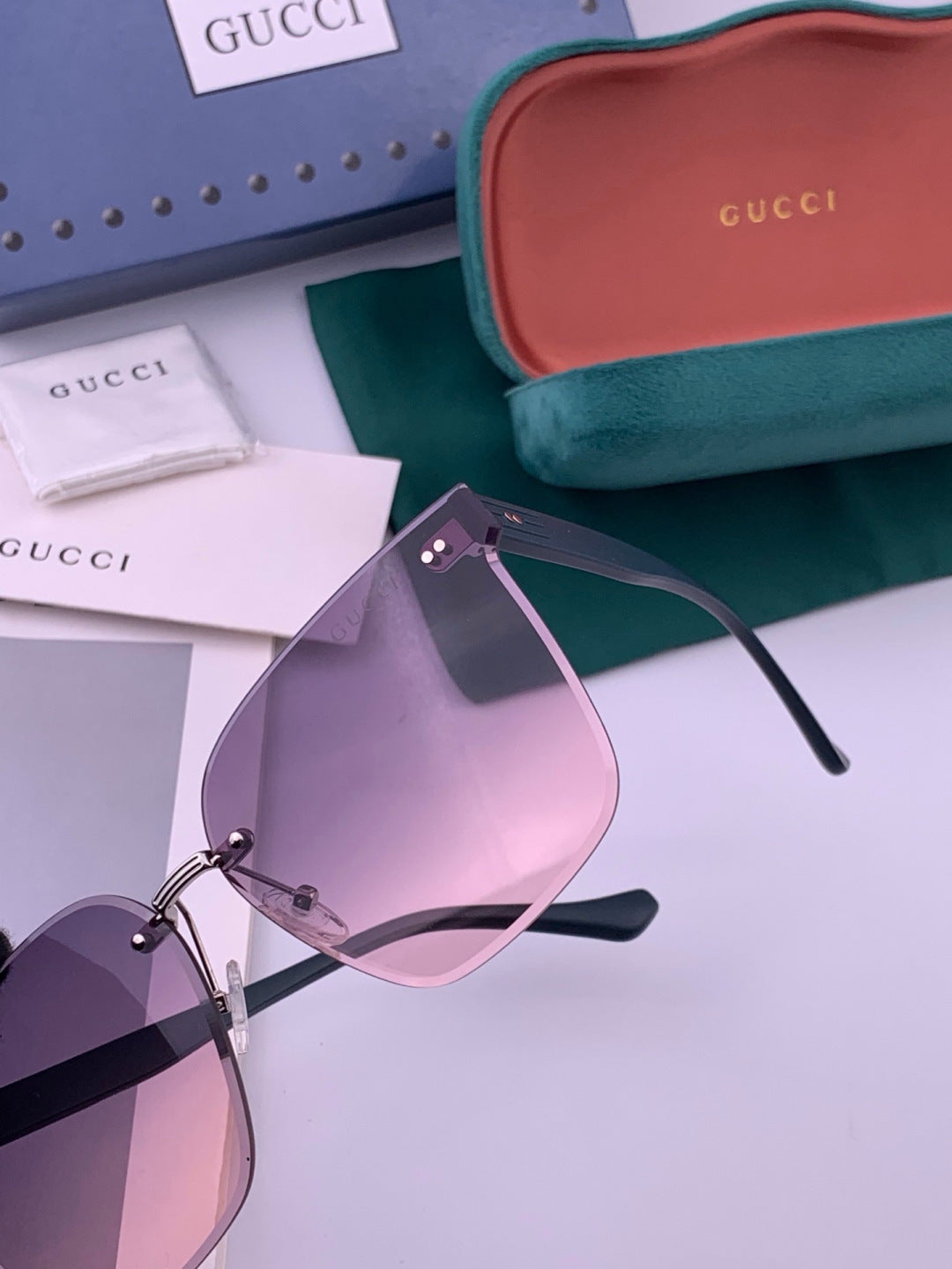 Gucci G4279 Square Brown Lens Sunglasses for Men & Women - 357806 - detail image 3