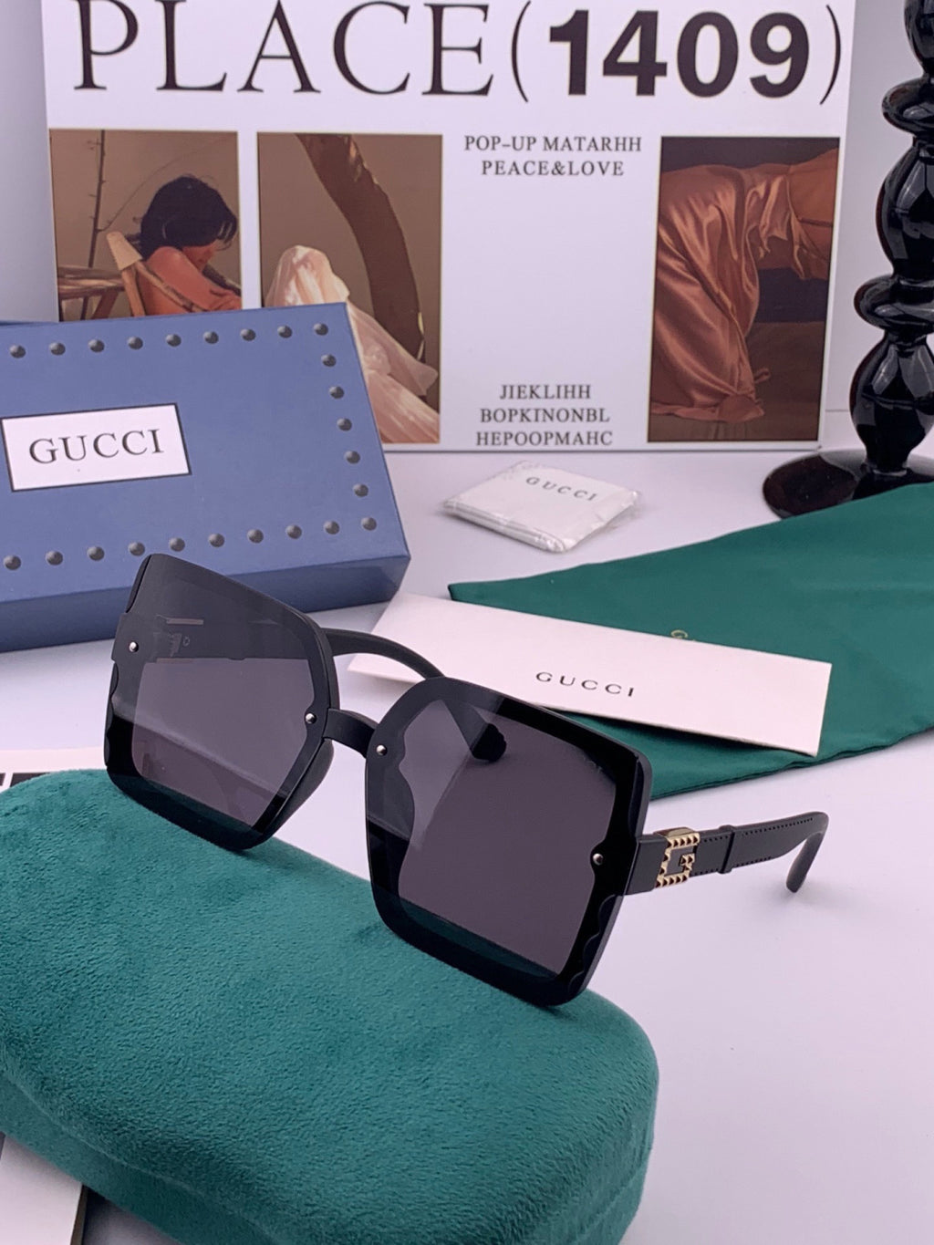 Gucci G3518 Polarized Fashion Black Lens Sunglasses for Women - 357810