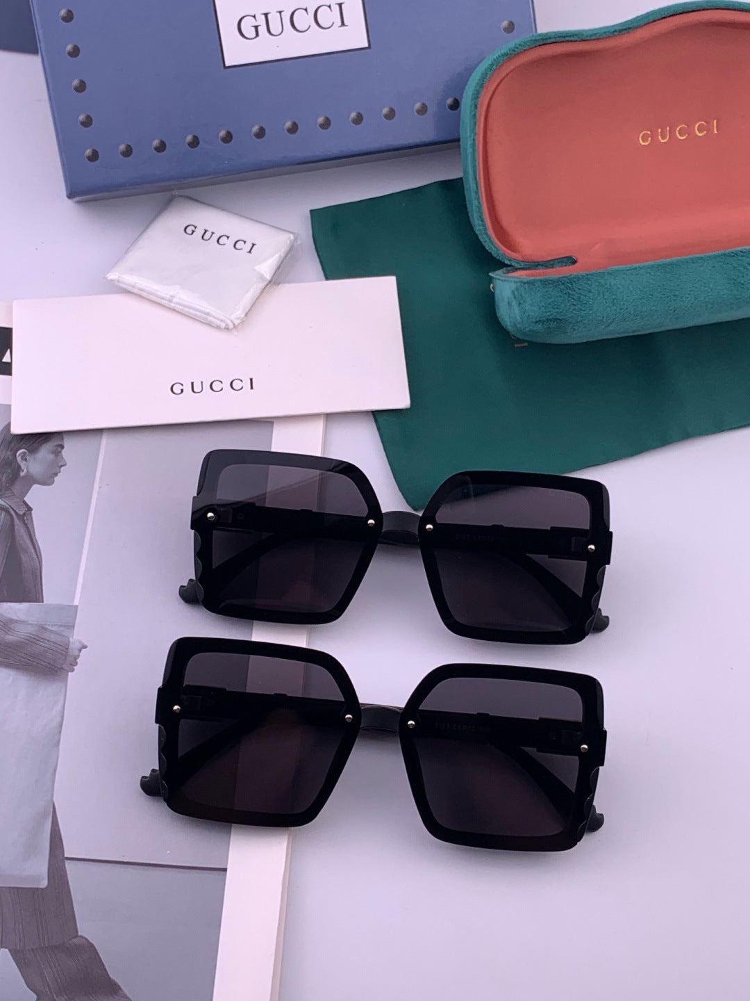 Gucci G3518 Polarized Fashion Black Lens Sunglasses for Women - 357810 - detail image 6