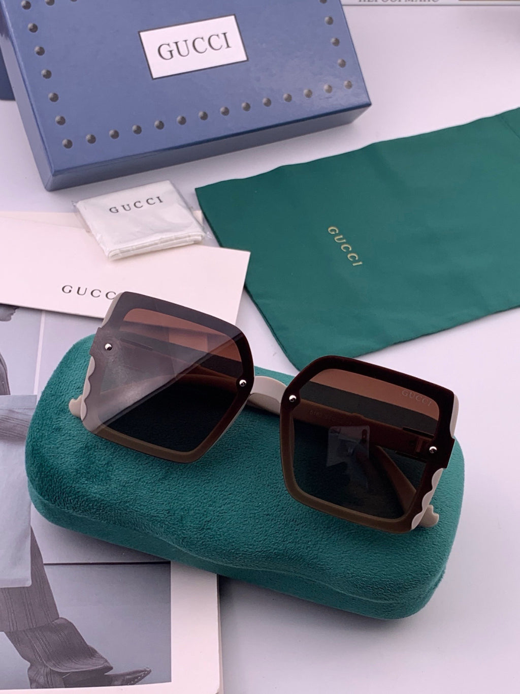 Gucci G3518 Polarized Fashion Brown Lens Sunglasses for Women - 357811 - detail image 6