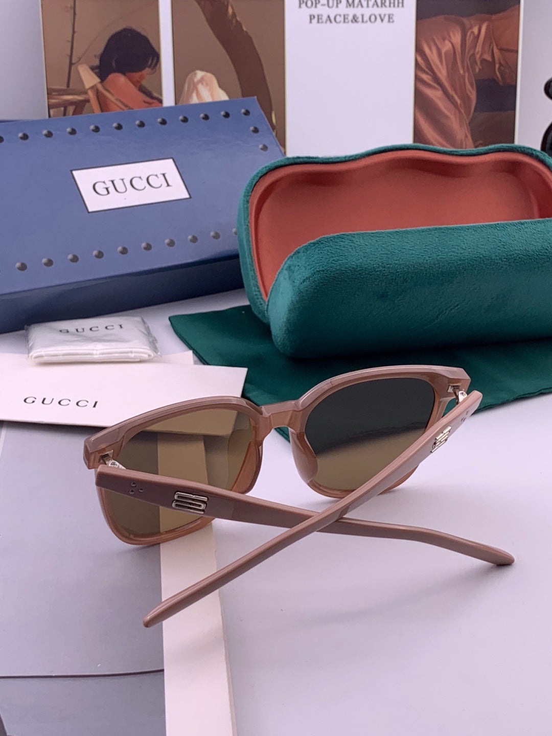 Gucci G12041 Polarized Fashion Gold Lens Sunglasses for Women - 357815 - detail image 6